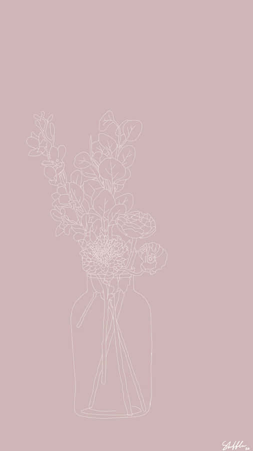 A Soft And Dreamy Aesthetic Featuring Pink And White Marbled Surroundings Wallpaper