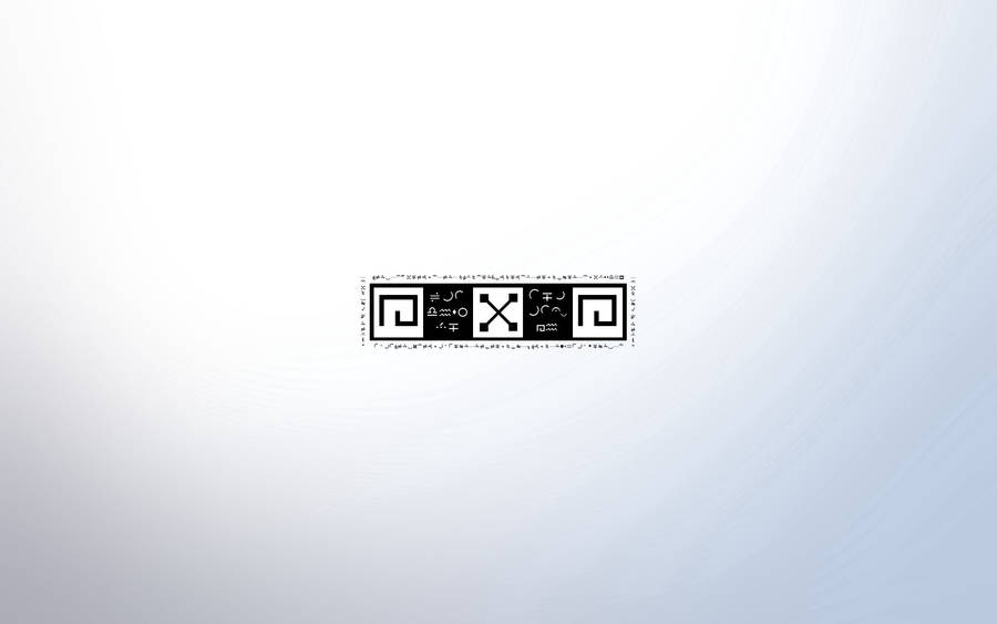 A Striking Black And White Pattern Of Symbols Wallpaper