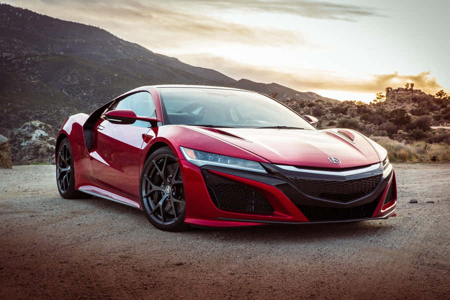A Stunning Acura Nsx Sports Car In Action Wallpaper