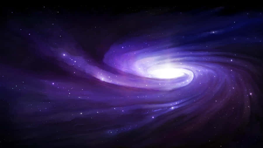 A Stunning Black And Purple Galaxy Wallpaper