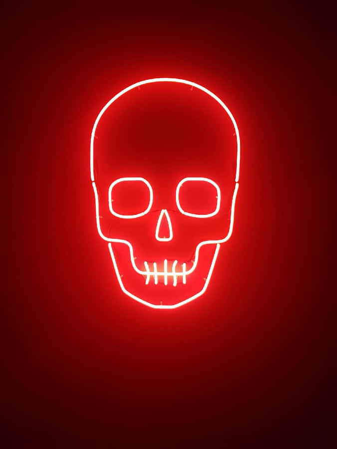A Stunning Red Neon Aesthetic Wallpaper
