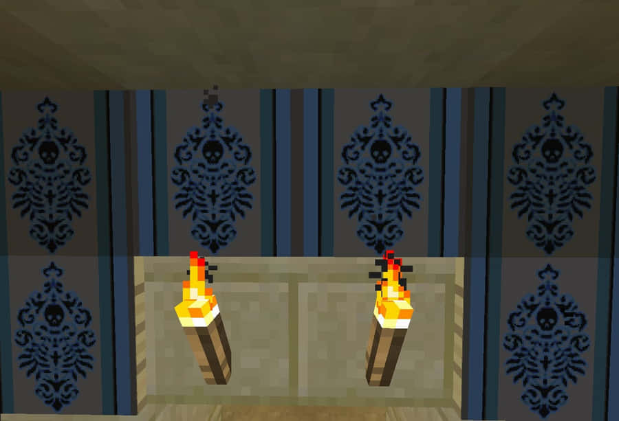 A Stunning Visual Of The Minecraft Landscape Wallpaper