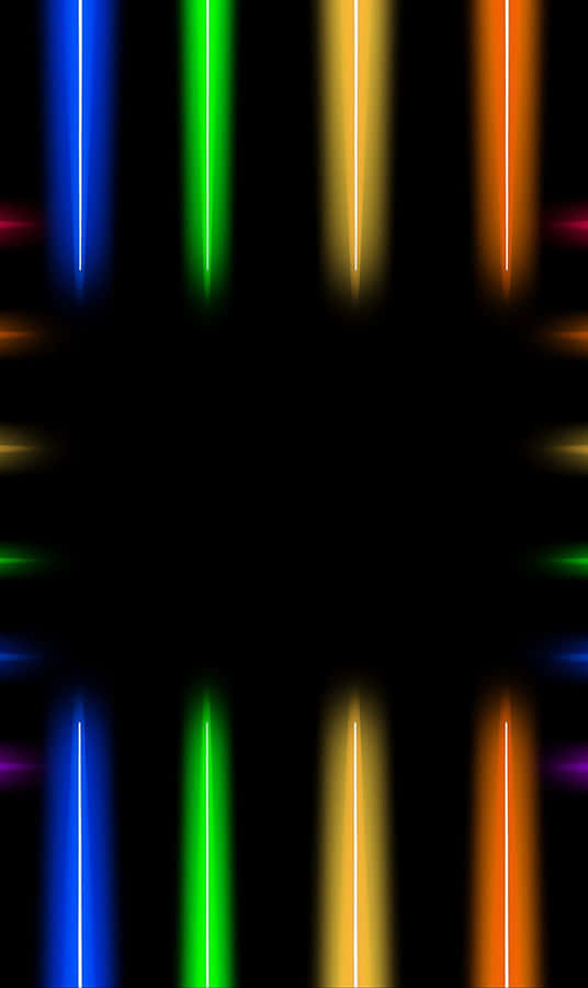 A Sun-drenched Road Cutting Through A Vibrant Forest Wallpaper