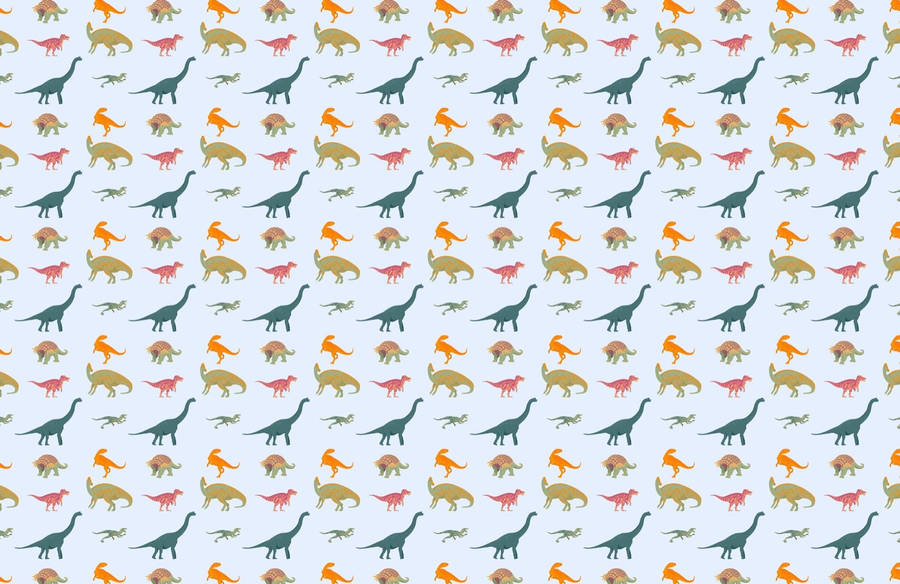 A Sweet Pattern Of A Prehistoric Friend Wallpaper