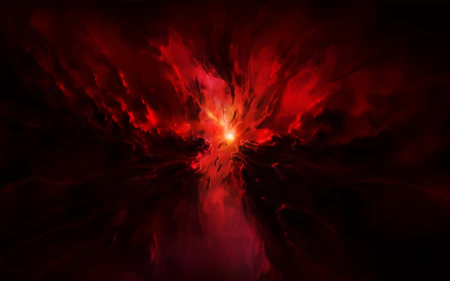 A Swirling Red Nebula In Space Wallpaper