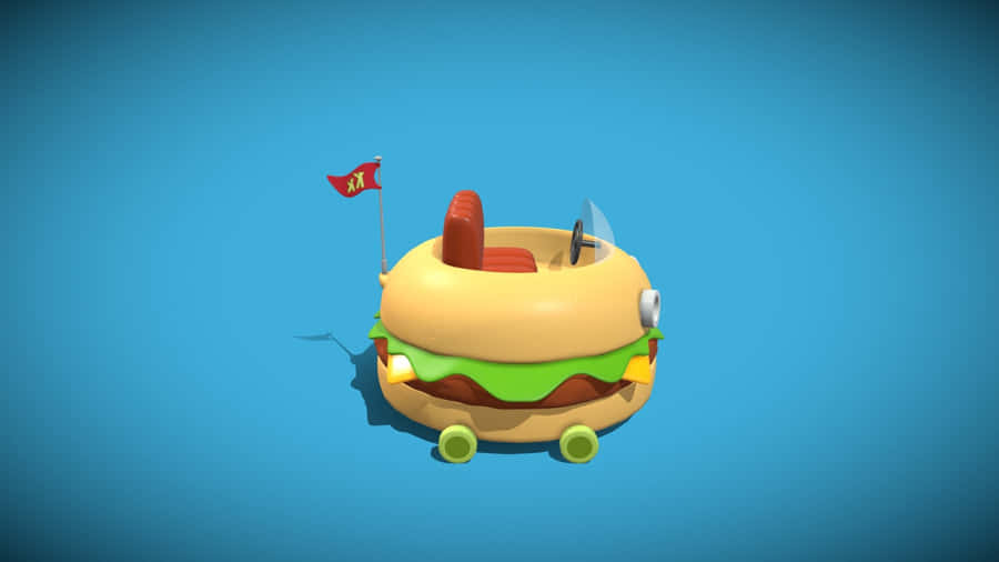 A Tasty And Delicious Krabby Patty In Bikini Bottom Wallpaper