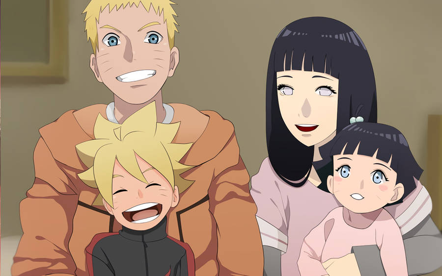 A Tender Moment Between Naruto And Hinata Wallpaper