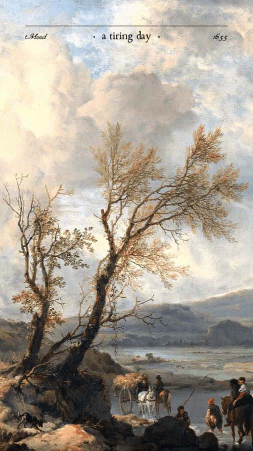 A_ Tiring_ Day_1655_ Painting Wallpaper