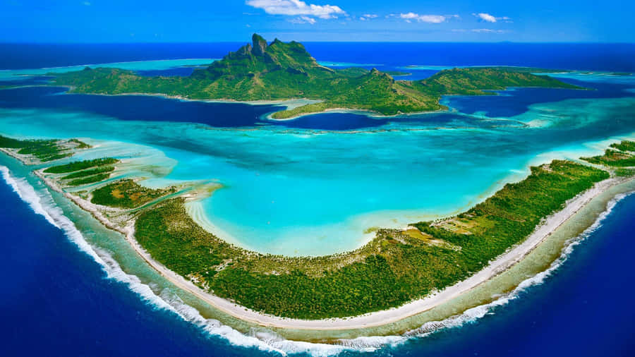 A Tropical Paradise In Bora Bora Wallpaper