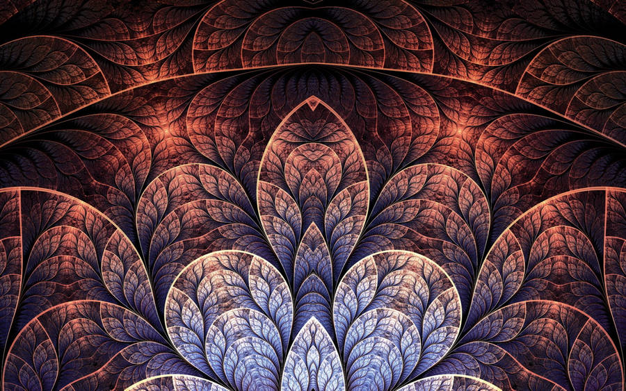 A Unique, Vintage-inspired Brown Fractal Design Featuring Creams, Browns And Yellows. Wallpaper