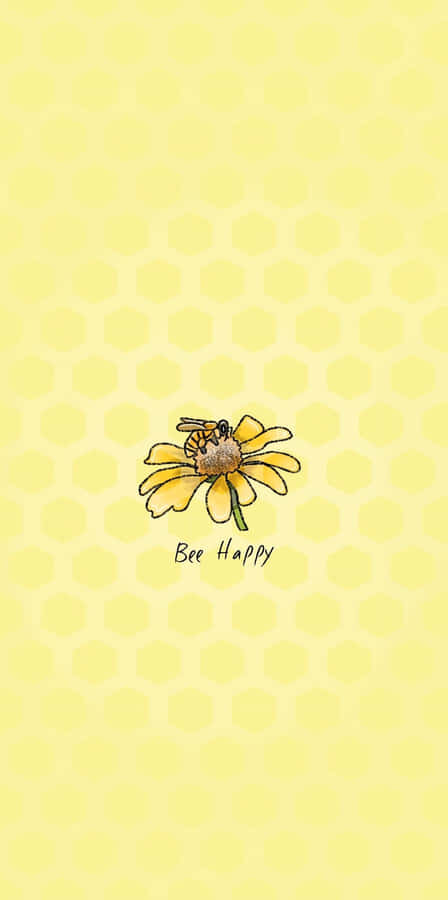 A Vibrant Aesthetic Bee On A Flower Wallpaper