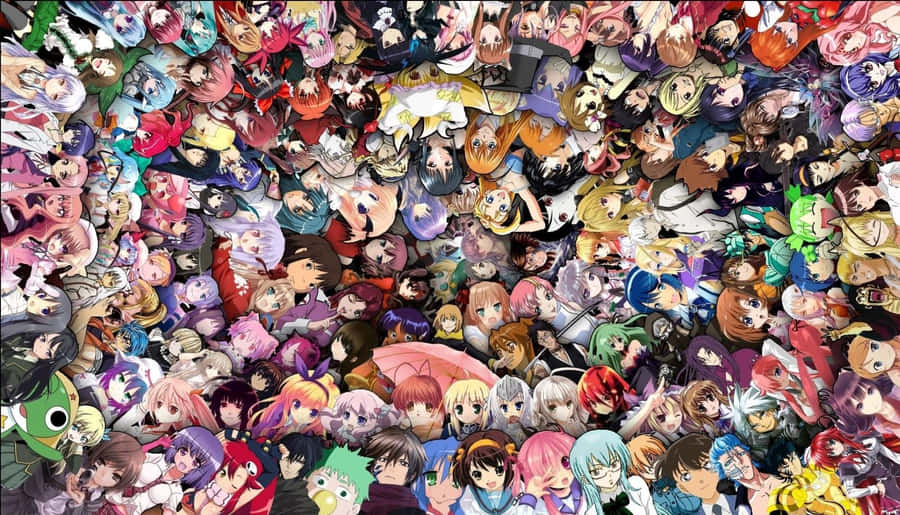 A Vibrant Anime Collage Wallpaper