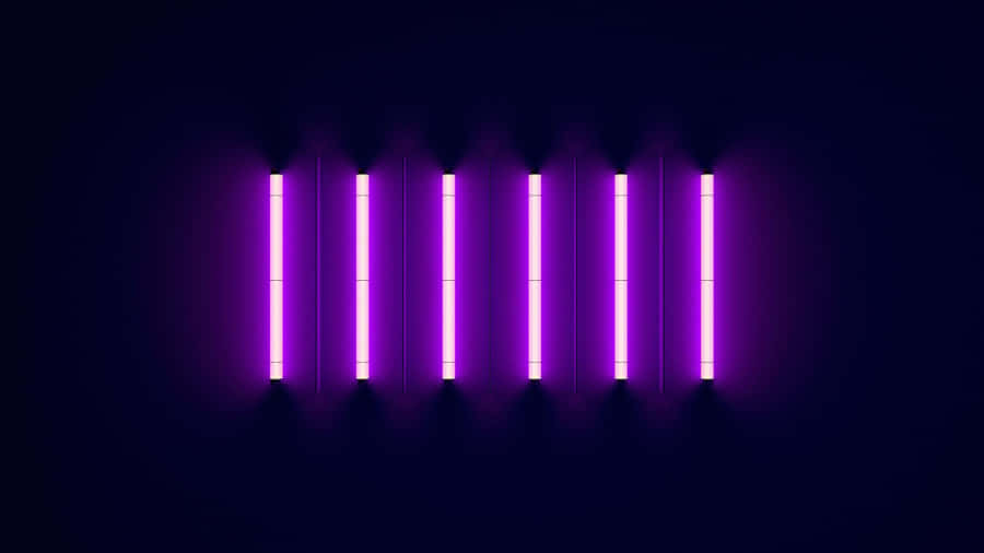 A Vibrant Display Of Blue And Pink Neon Lights In A Sparkling Background Wallpaper