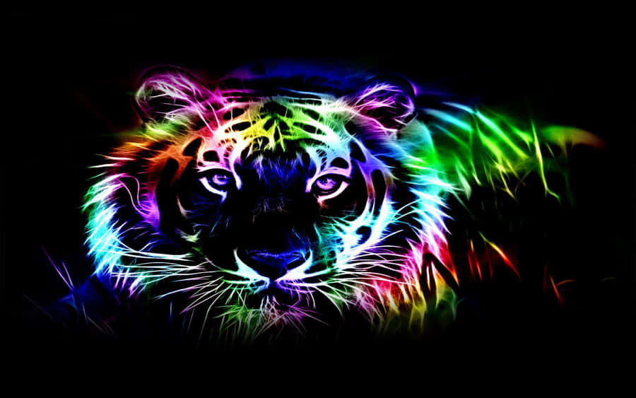 A Vibrant Glow Of Neon Pets Wallpaper