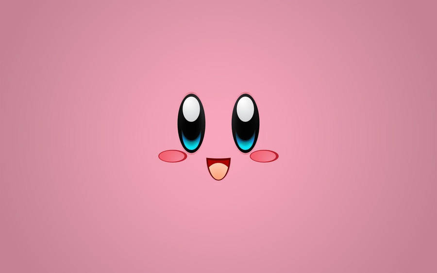 A Vibrant Pink-colored Kirby Looks Happy And Friendly, Inviting Us To Join The Adventure. Wallpaper