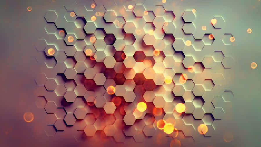 A Vibrant Purple And Pink Abstract Pattern Of Connected Hexagons Wallpaper