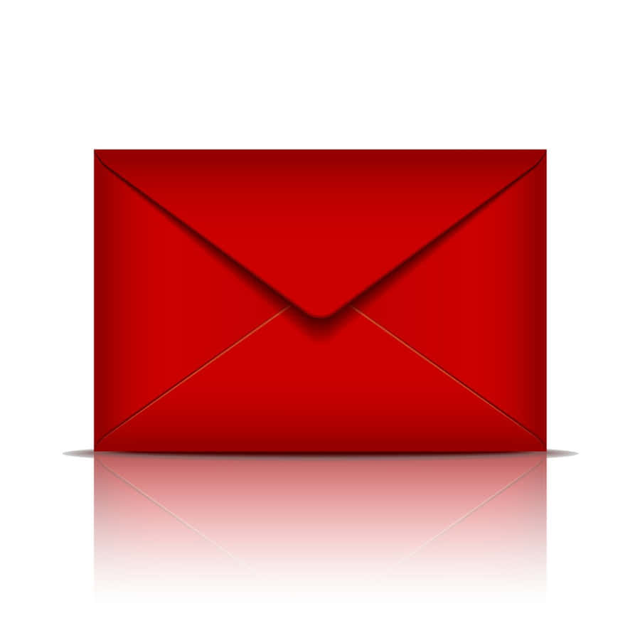 A Vibrant Red Envelope With An Intricate Golden Pattern Lying On A Wooden Table Wallpaper