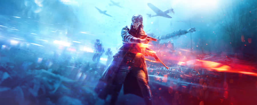 A Vibrant Snapshot From Battlefield V At 3440x1440 Resolution Wallpaper
