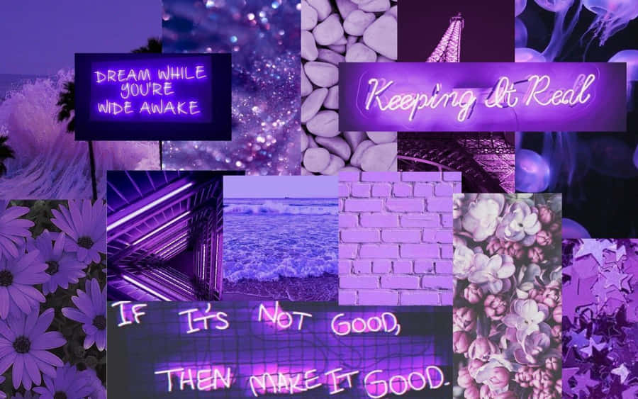 A Vibrant Vintage Purple Aesthetic Wallpaper