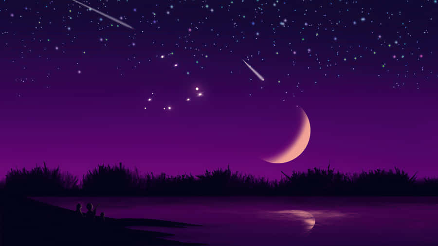 A View Of A Starry Night Sky - A Perfect Escape To Feel A Sense Of Peace Wallpaper