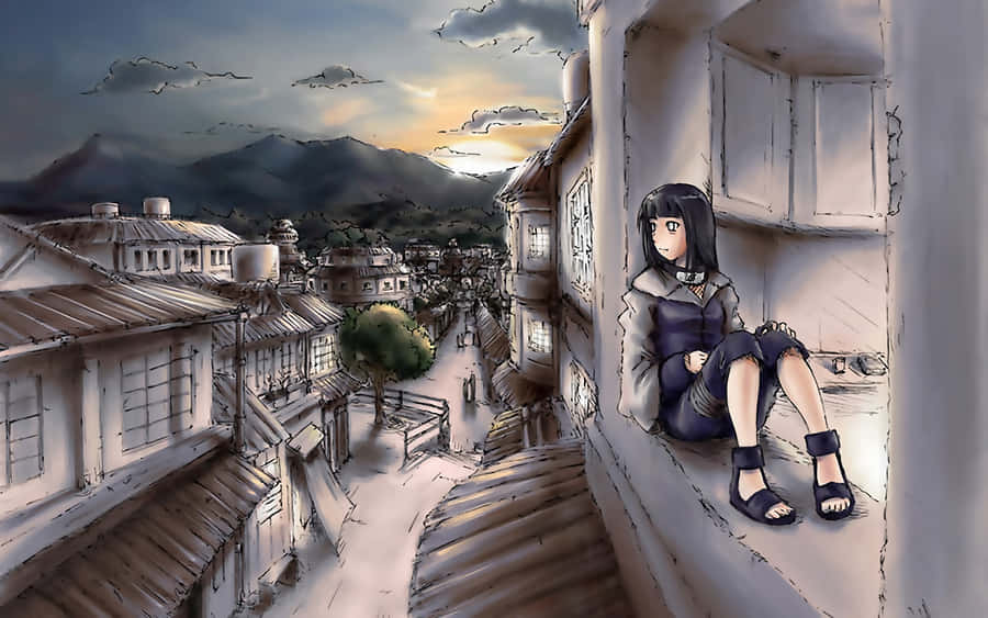 A View Of The Hidden Leaf Village Wallpaper