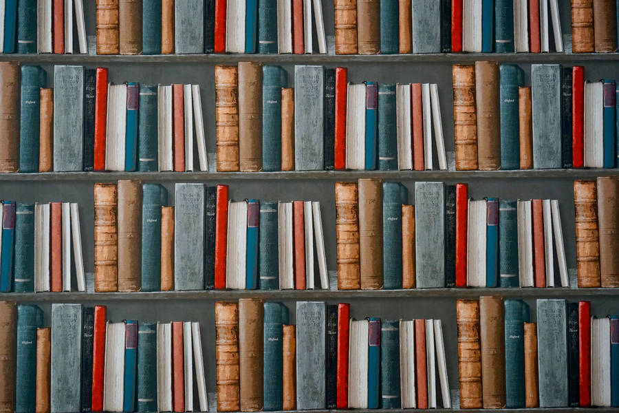 A Wall Of Knowledge - Learning Lives In Books. Wallpaper