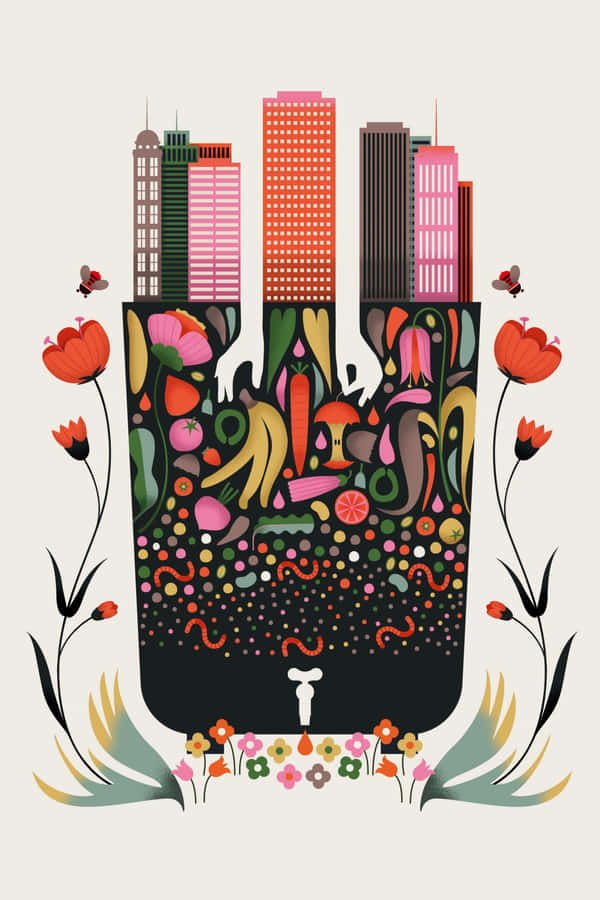 A Well-maintained Backyard Compost Pile Wallpaper