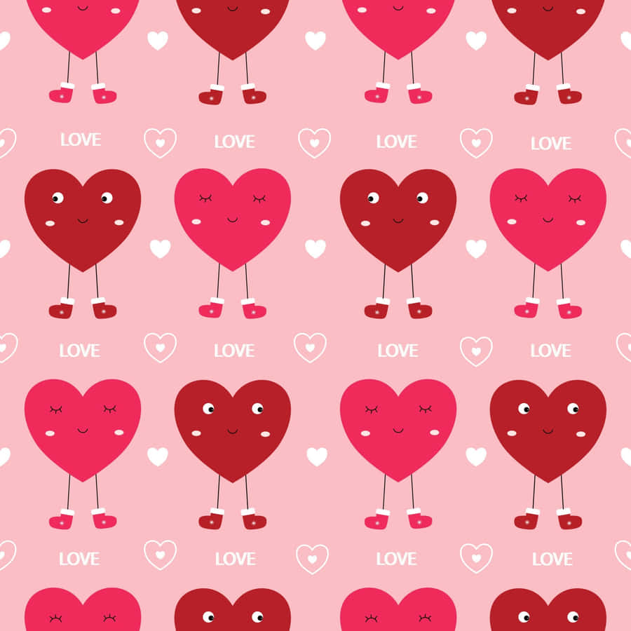 A Whimsical Collection Of Cute Hearts Wallpaper
