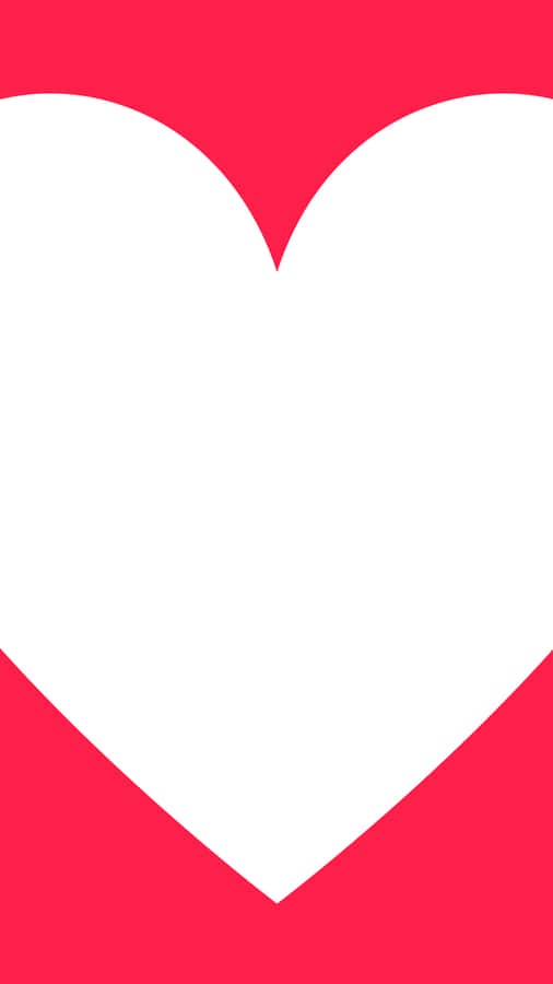A White Heart On A Red Background Wallpaper