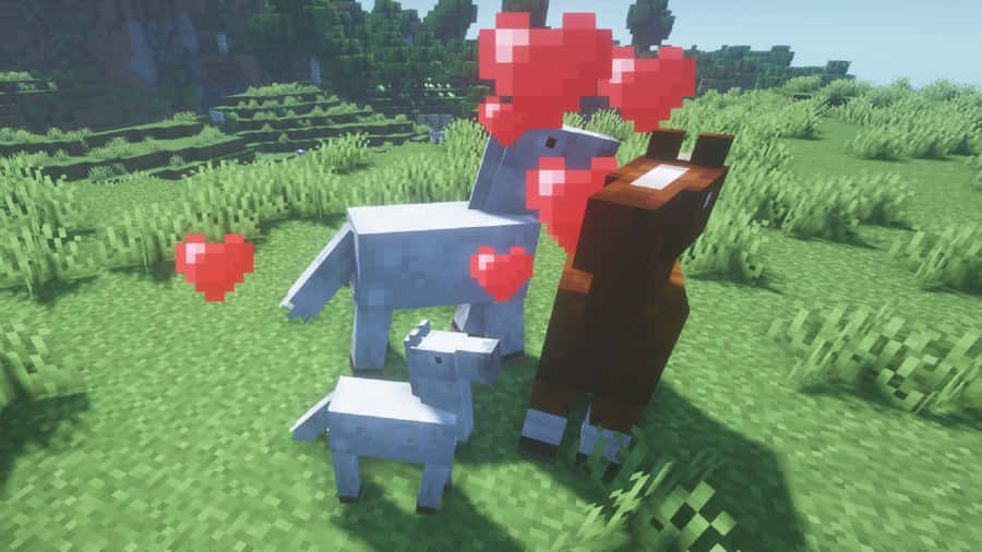 A Wild Adventure With Minecraft Horses Wallpaper