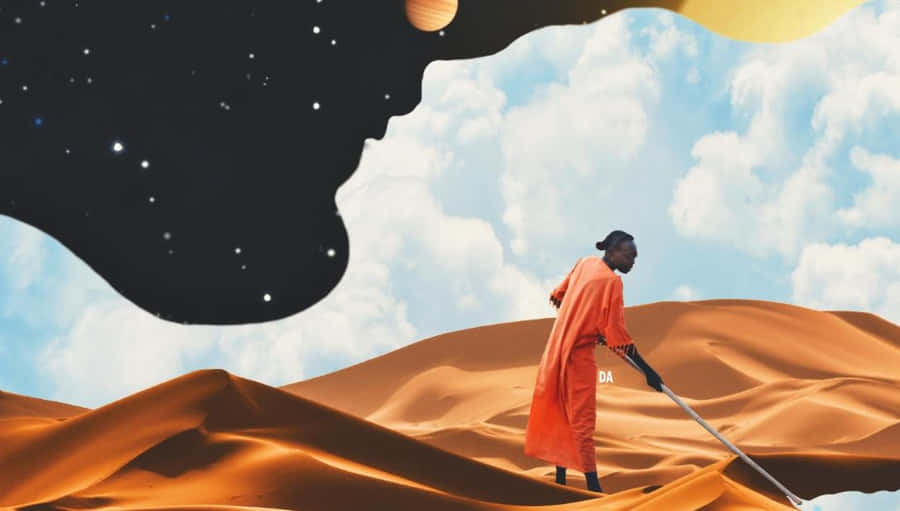 A Window Into A Futuristic World Of Afrofuturism Wallpaper