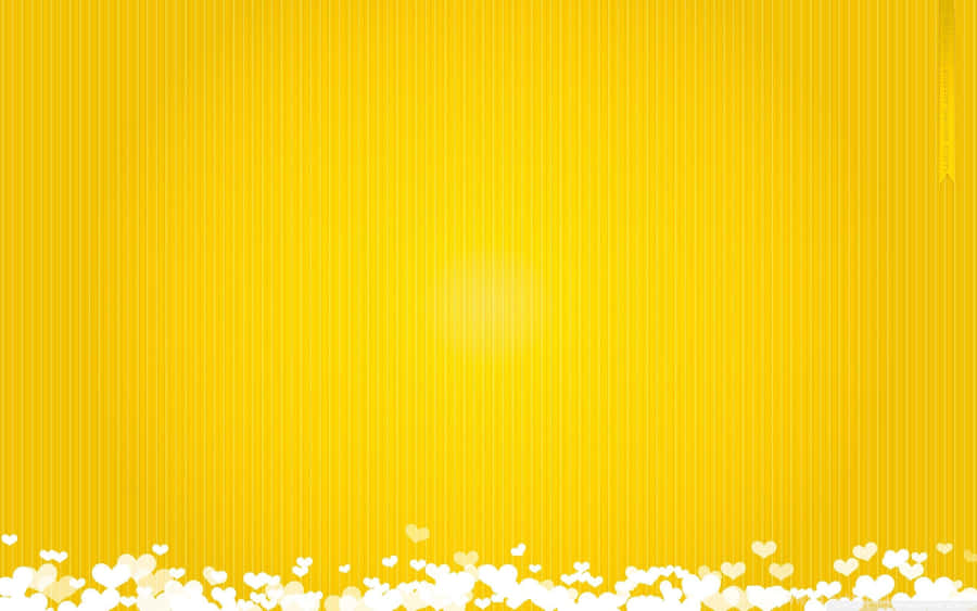 A Yellow Background With Hearts On It Wallpaper