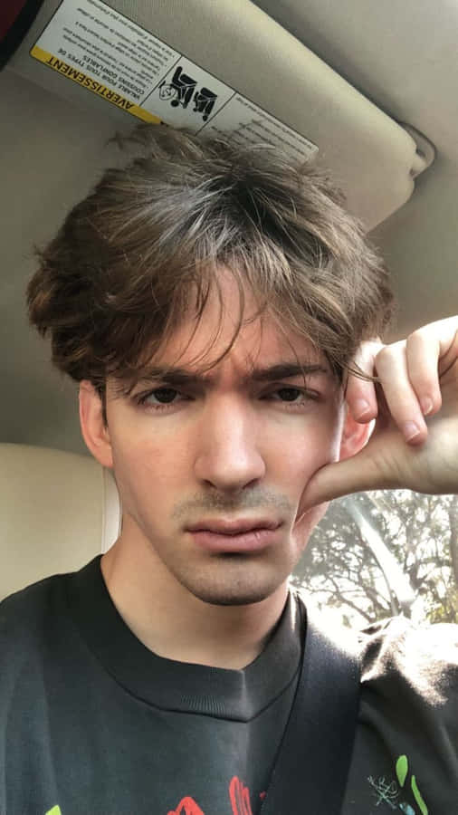 A Young Man With His Hand On His Face Wallpaper