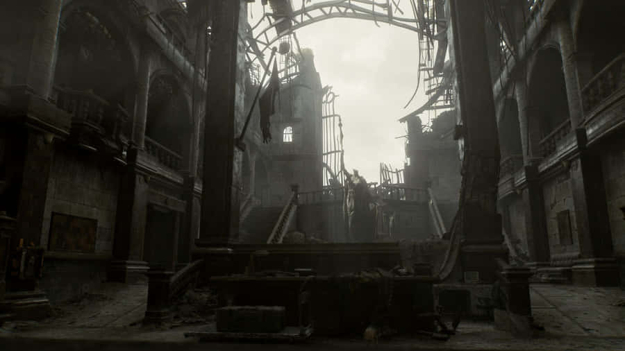 Abandoned Raccoon City Courthouse Wallpaper