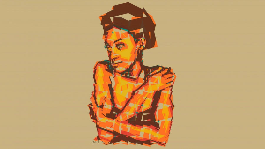 Abstract African Girl Art Wallpaper