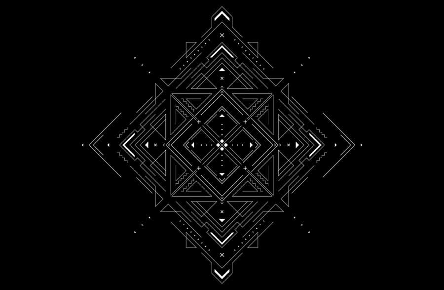 Abstract Black And White Geometric Patterns Wallpaper