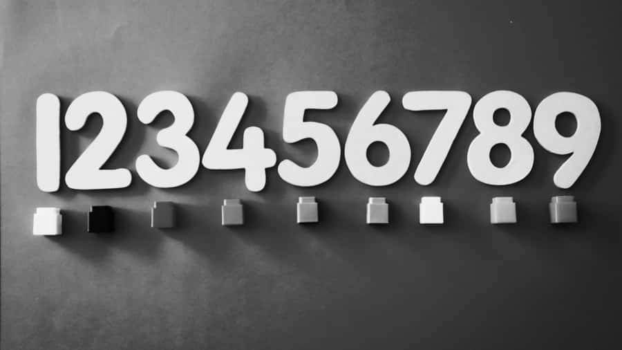 Abstract Black And White Numeric Design Wallpaper Wallpaper