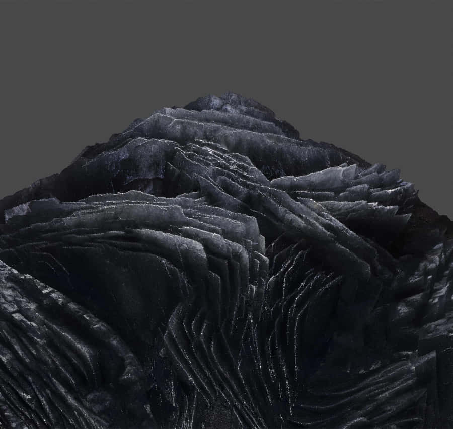 Abstract Black Crystal Formation Wallpaper