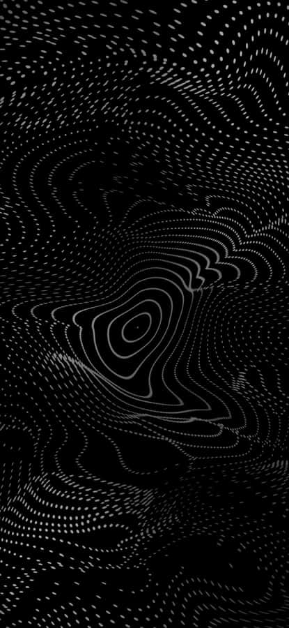 Abstract Black Topographic Waves Wallpaper