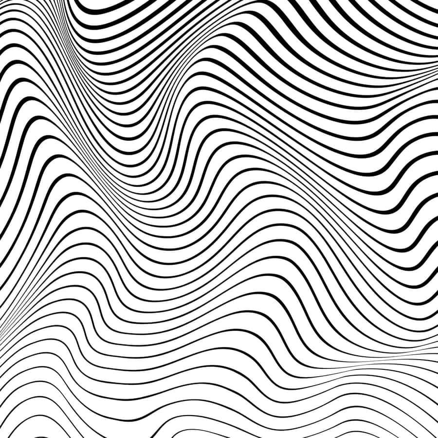 Abstract Blackand White Wave Pattern Wallpaper