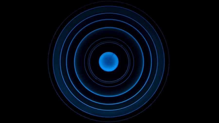Abstract Blue Circleson Black Background Wallpaper