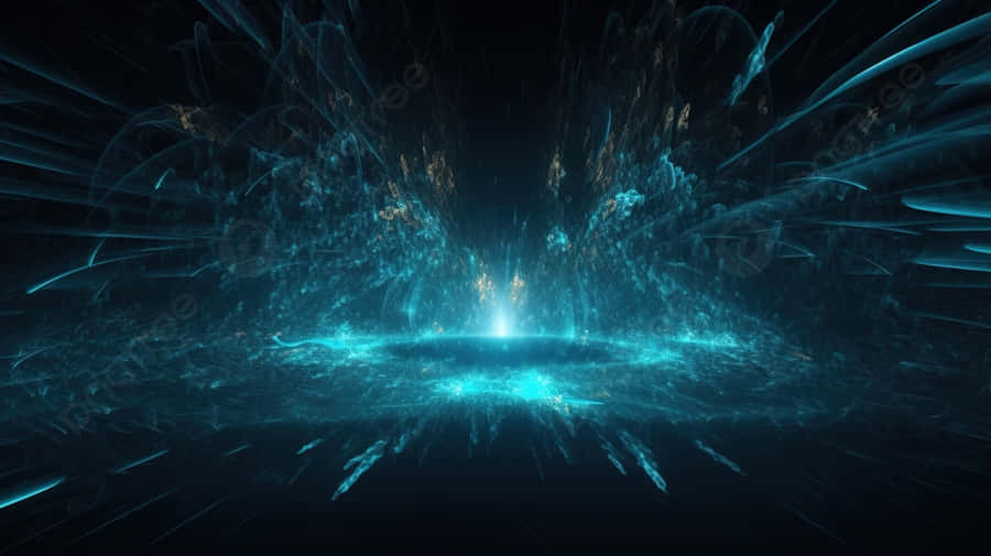 Abstract Blue Energy Explosion Wallpaper