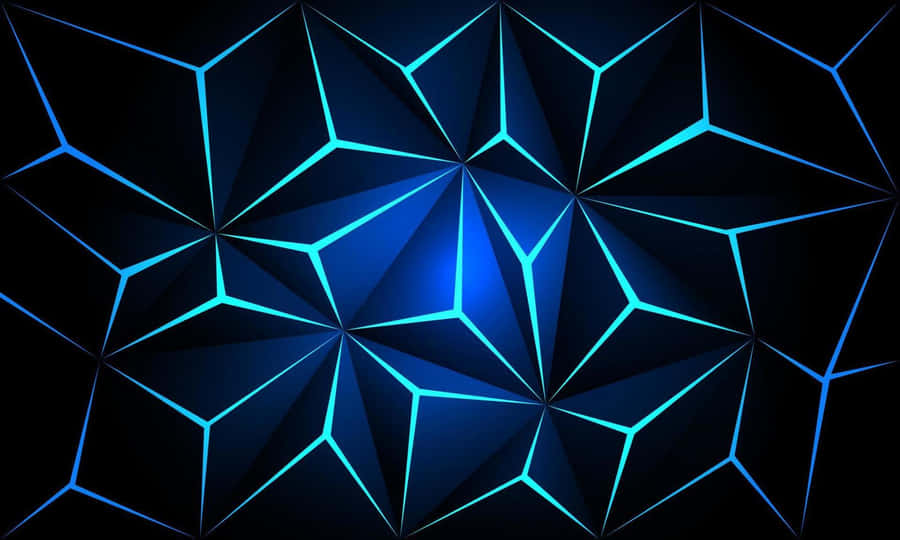 Abstract Blue Polygonal Background Wallpaper