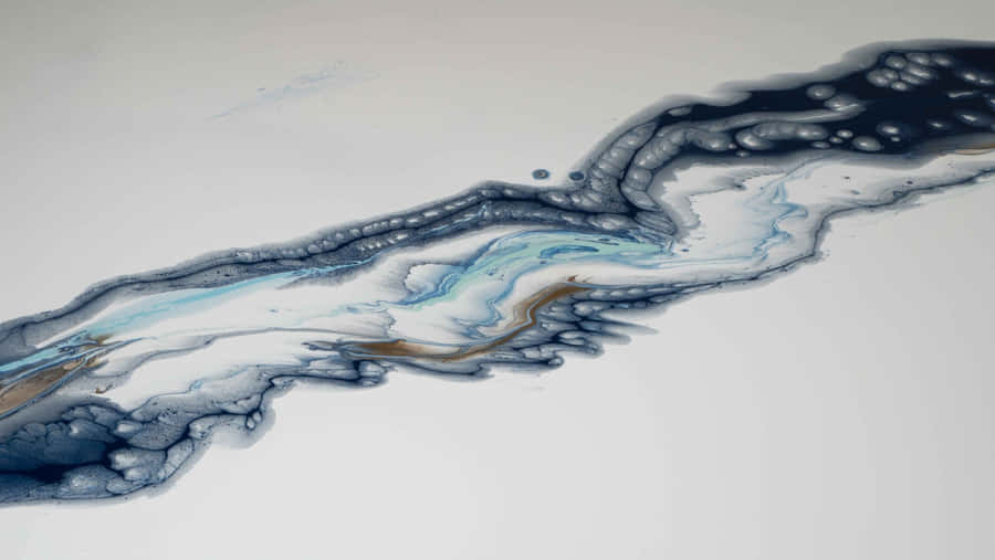 Abstract Blue Resin Artwork Wallpaper