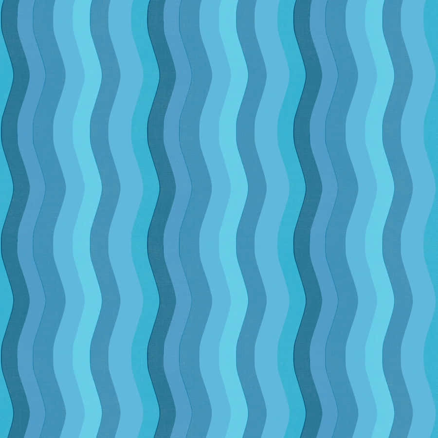Abstract Blue Wavy Stripes Pattern Wallpaper