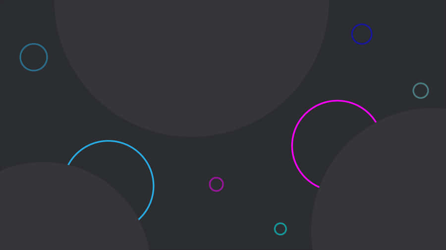 Abstract Circle Composition Dark Background Wallpaper