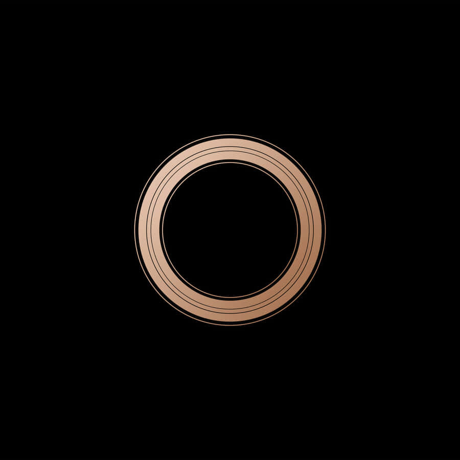 Abstract Copper Ringon Black Background Wallpaper