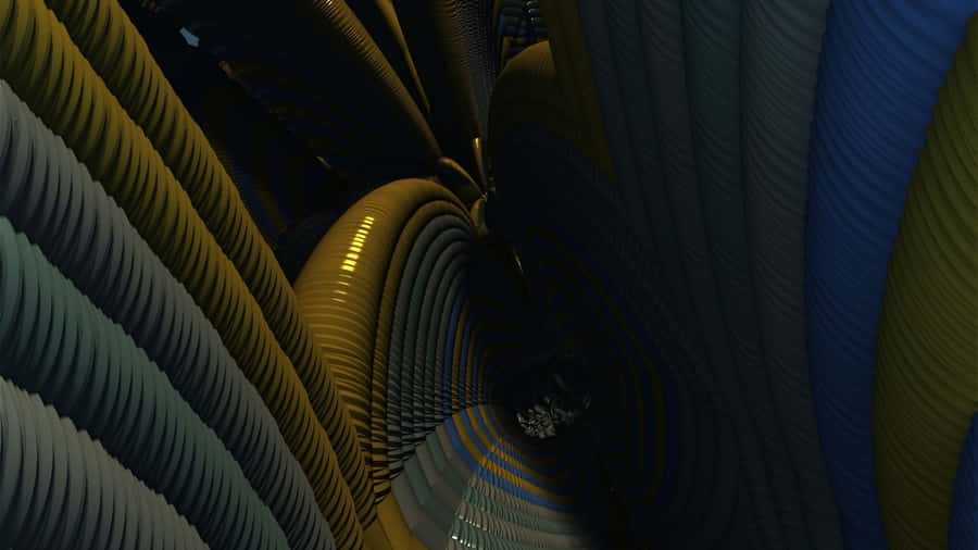 Abstract Curved Tubular Shapes Wallpaper