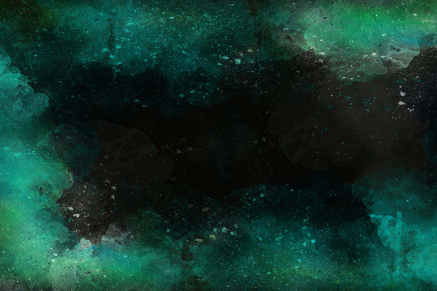 Abstract Dark Watercolor In Blue And Green Wallpaper