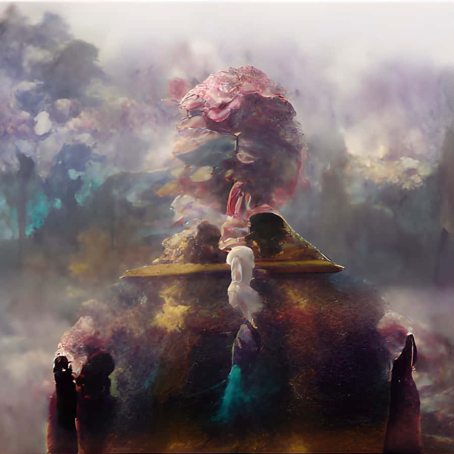 Abstract Figure Amongst Colors Wallpaper